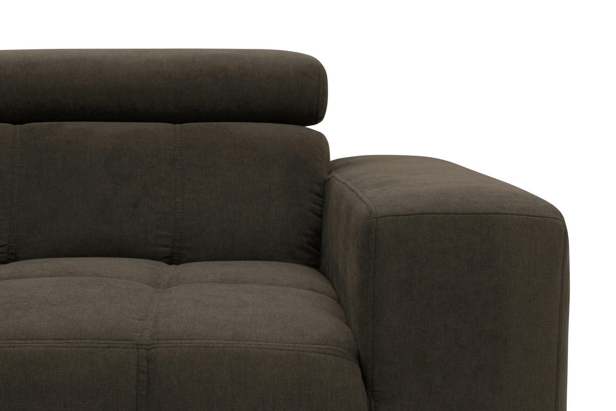 2-SITZER-SOFA TRENTO Mikrofaser  - Dunkelgrau/Schwarz, MODERN, Textil/Metall (208/79/104cm) - MID.YOU