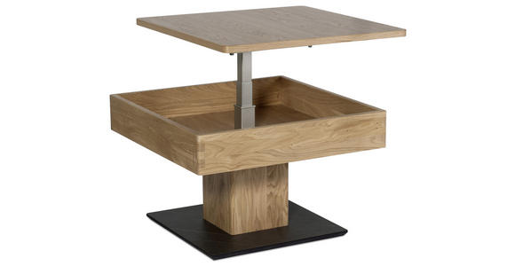 COUCHTISCH in Holz, Holzwerkstoff 67/67/43-61 cm  - Wildeiche/Eichefarben, Design, Holz/Holzwerkstoff (67/67/43-61cm) - Venda