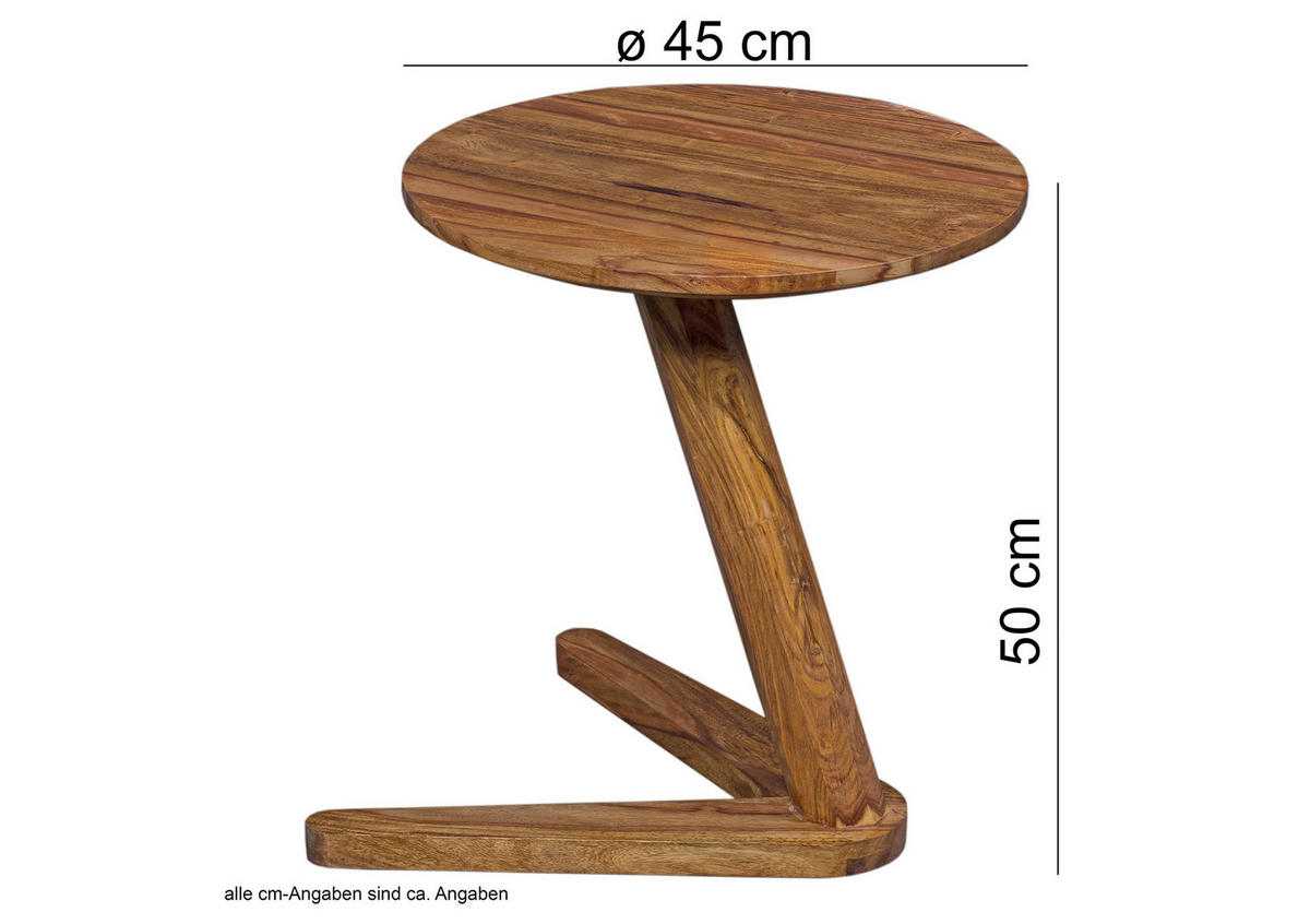 SERVIRNA MIZICA     45/45/50 cm         - barve indijskega rožnega lesa, Design, les (45/45/50cm) - MID.YOU