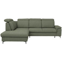 ECKSOFA Struktur Grün  - Schwarz/Grün, Design, Textil/Metall (270/292cm) - Stylife
