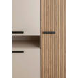 DREHTÜRENSCHRANK in Kaschmir - Kaschmir/Anthrazit, KONVENTIONELL, Holzwerkstoff/Metall (147/217/63cm) - Xora