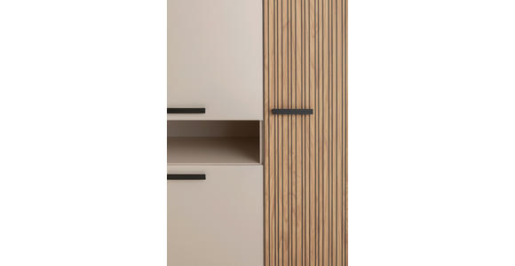 DREHTÜRENSCHRANK in Kaschmir - Kaschmir/Anthrazit, KONVENTIONELL, Holzwerkstoff/Metall (147/217/63cm) - Xora