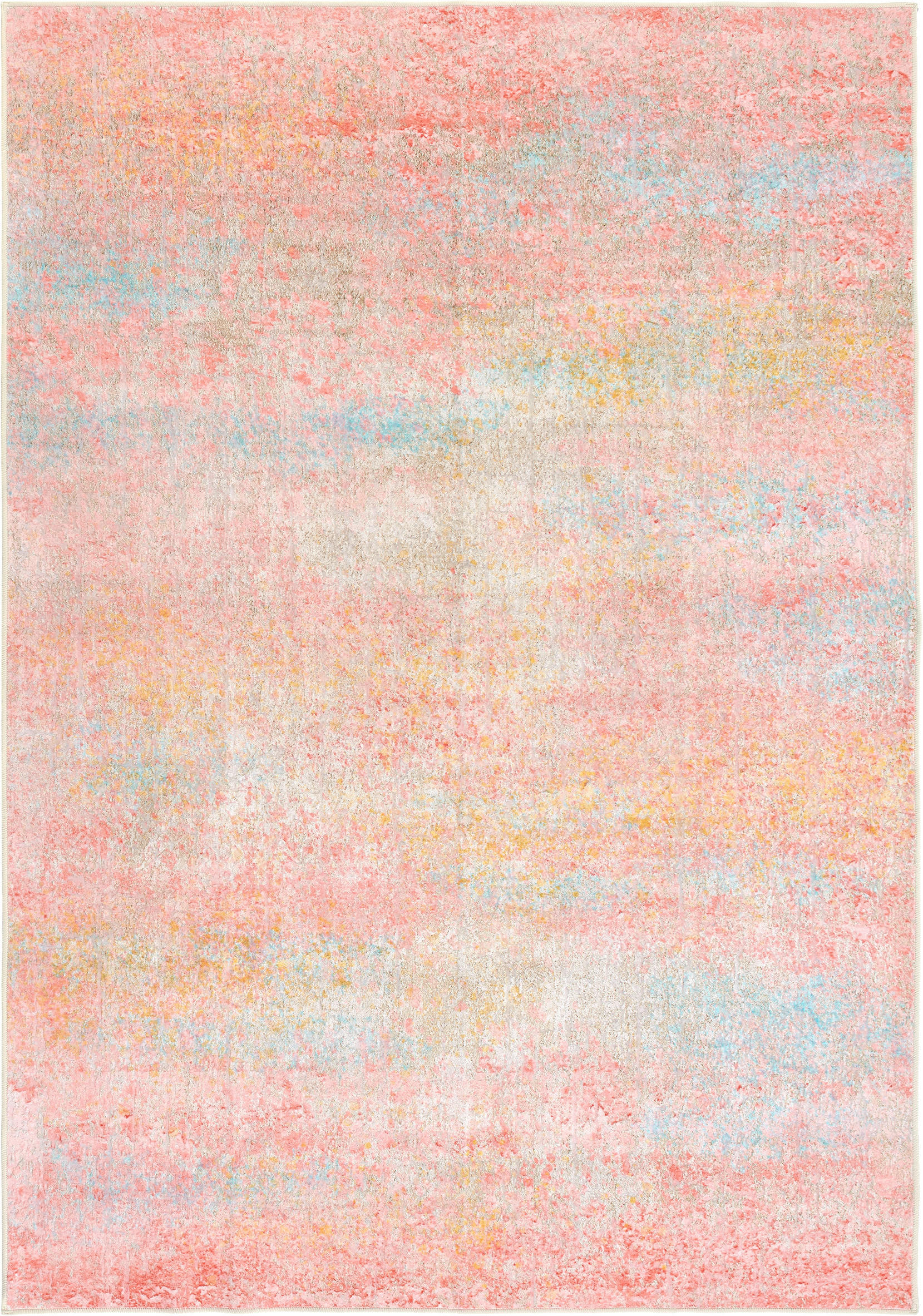 VINTAGE-TEPPICH 160/230 cm ONDEA FIORITH Rosa, Türkis, Dunkelgelb  - Türkis/Dunkelgelb, Design, Kunststoff/Textil (160/230cm) - Lindorug