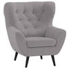 SESSEL in Mikrofaser Taupe  - Taupe/Anthrazit, Design, Holz/Textil (87/101/95cm) - Stylife