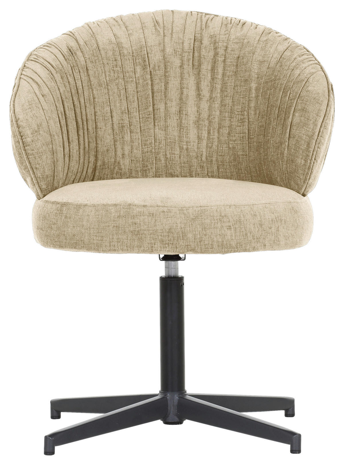 STUHL  in Flachgewebe  - Beige/Schwarz, Design, Textil/Metall (63/82/65cm) - Novel