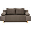 SCHLAFSOFA  in Cord, Velours Braun  - Buchefarben/Creme, KONVENTIONELL, Holz/Textil (191/92cm) - Carryhome