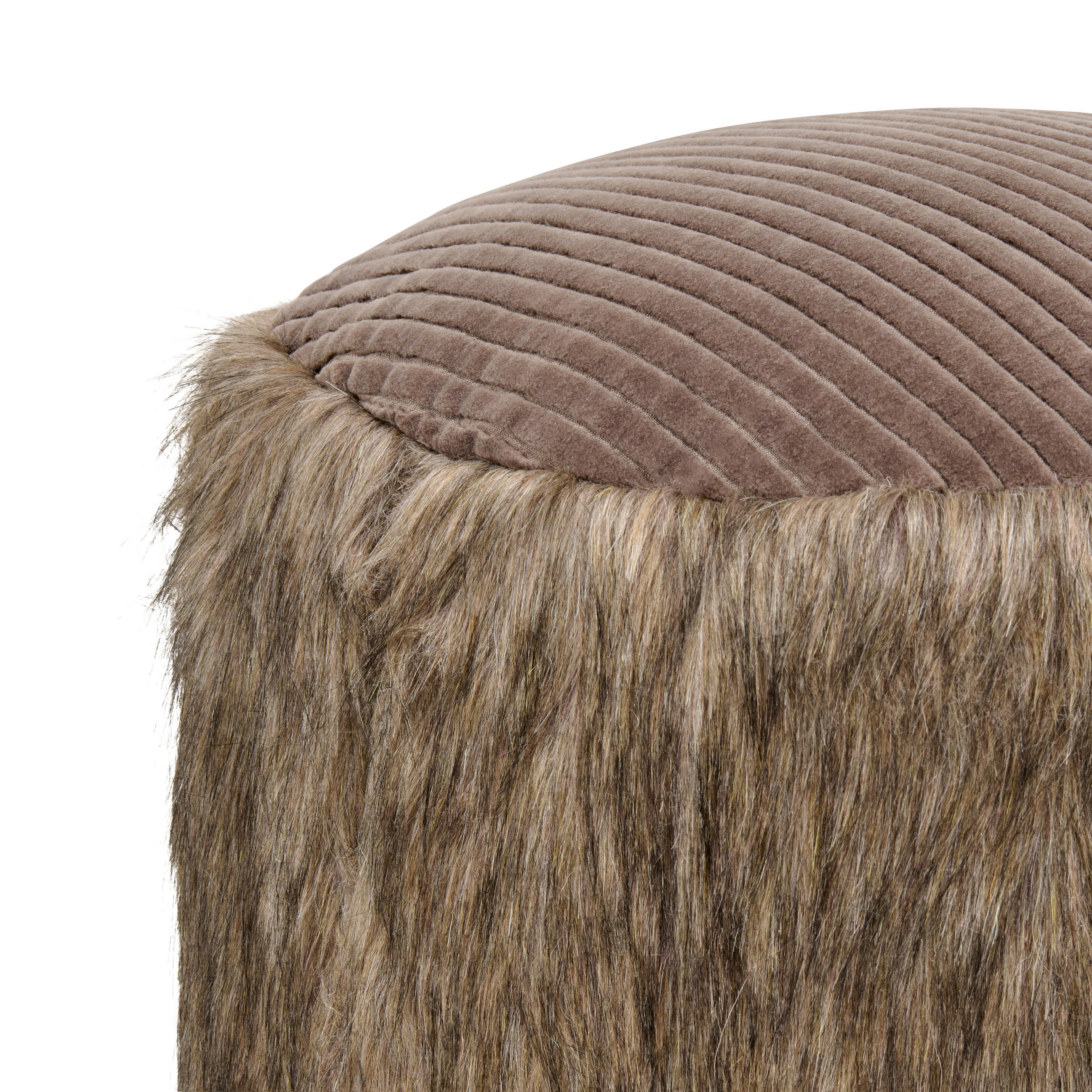 HOCKER in Textil Braun  - Braun, Trend, Textil (45/38/45cm) - Novel
