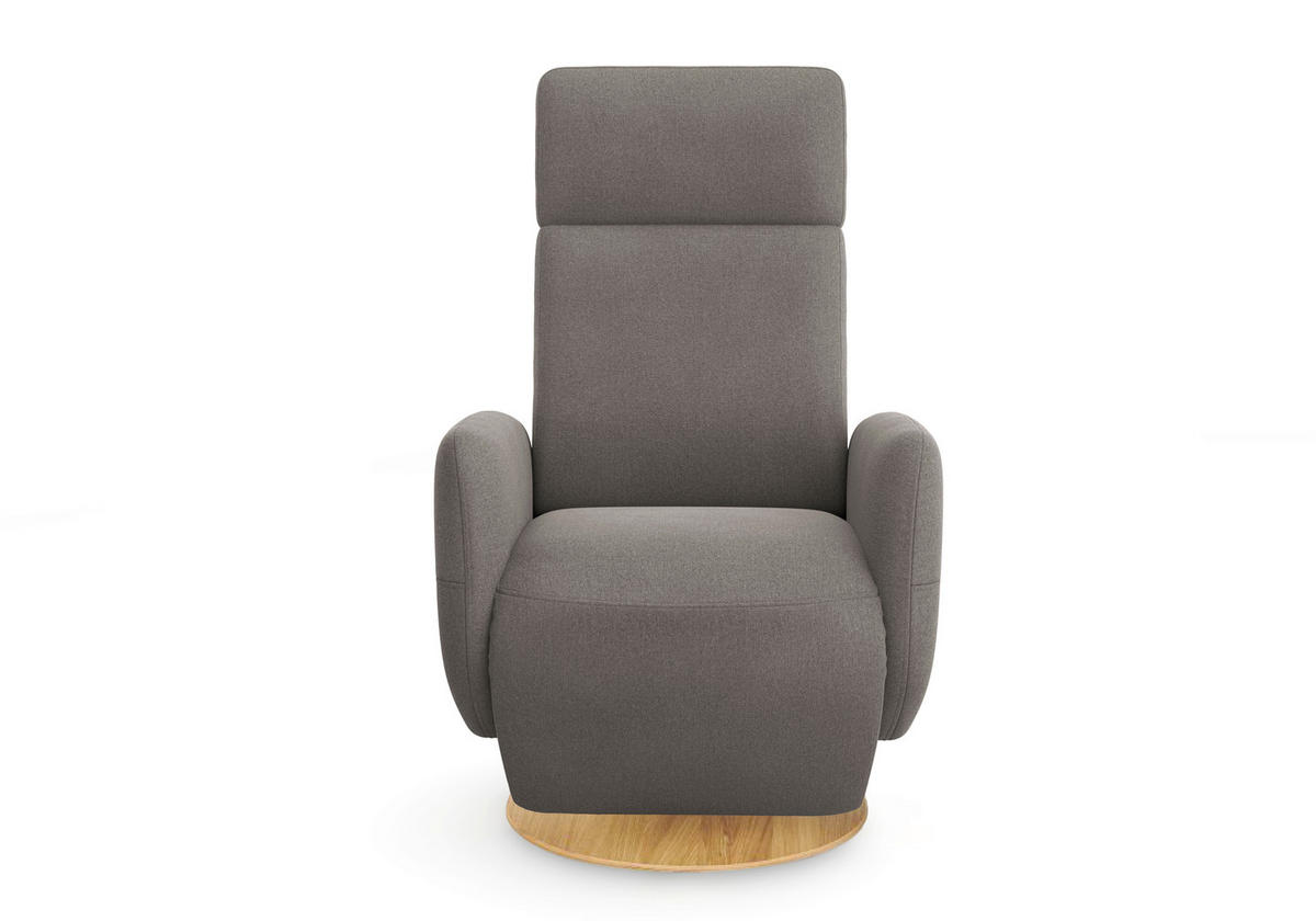 RELAXSESSEL Flachgewebe    - Eichefarben/Graphitfarben, KONVENTIONELL, Holz/Textil (71/110/82cm) - Sit & More