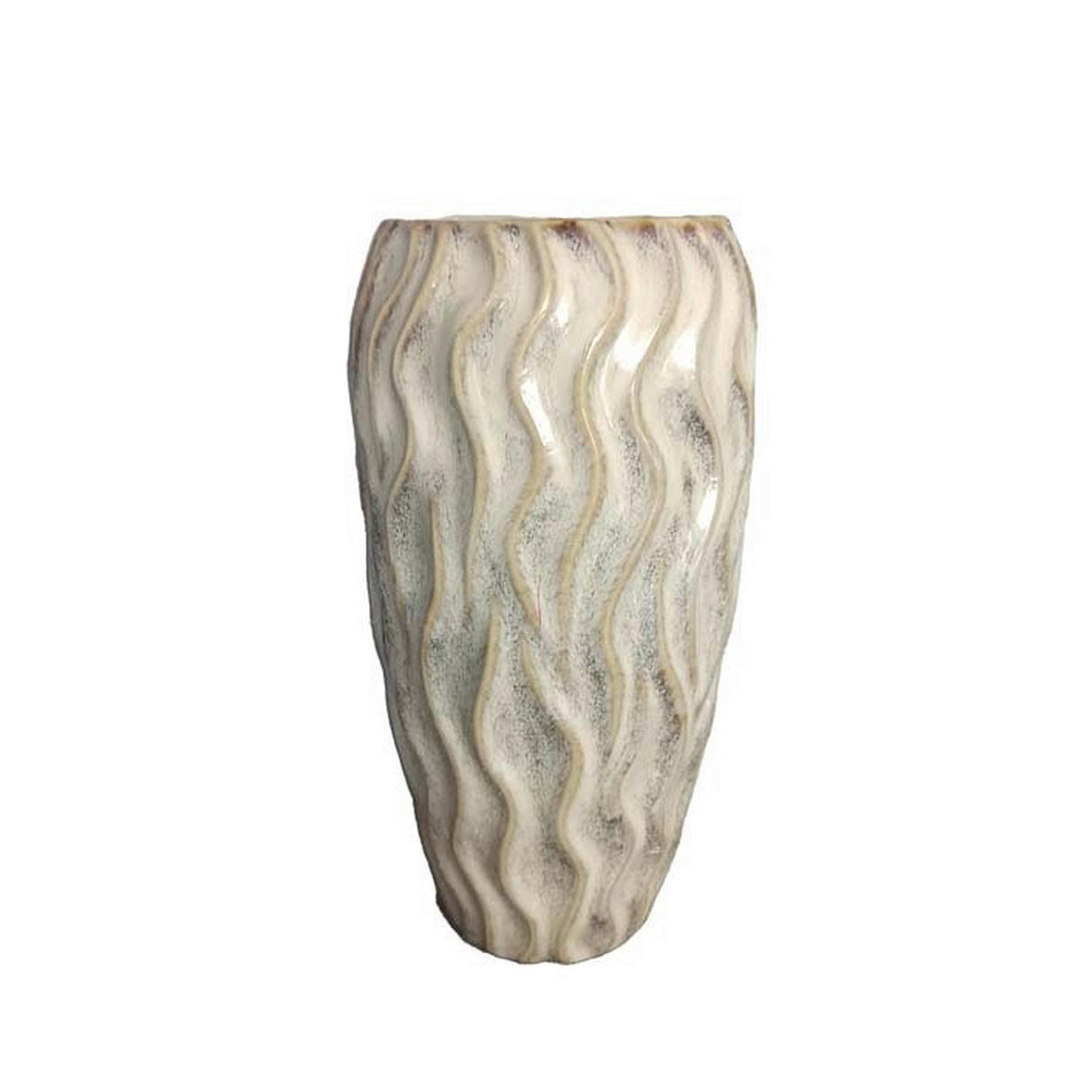 VAZĂ  - bej, Design, ceramică (14/14/25cm)