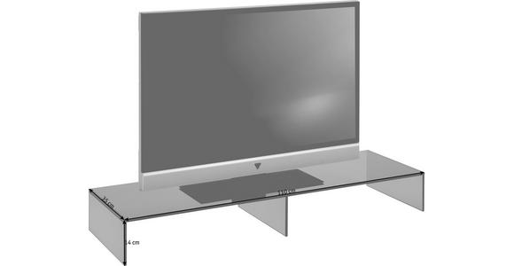 TV-AUFSATZ in Klar  - Klar, Design, Glas (110/14/35cm) - Xora