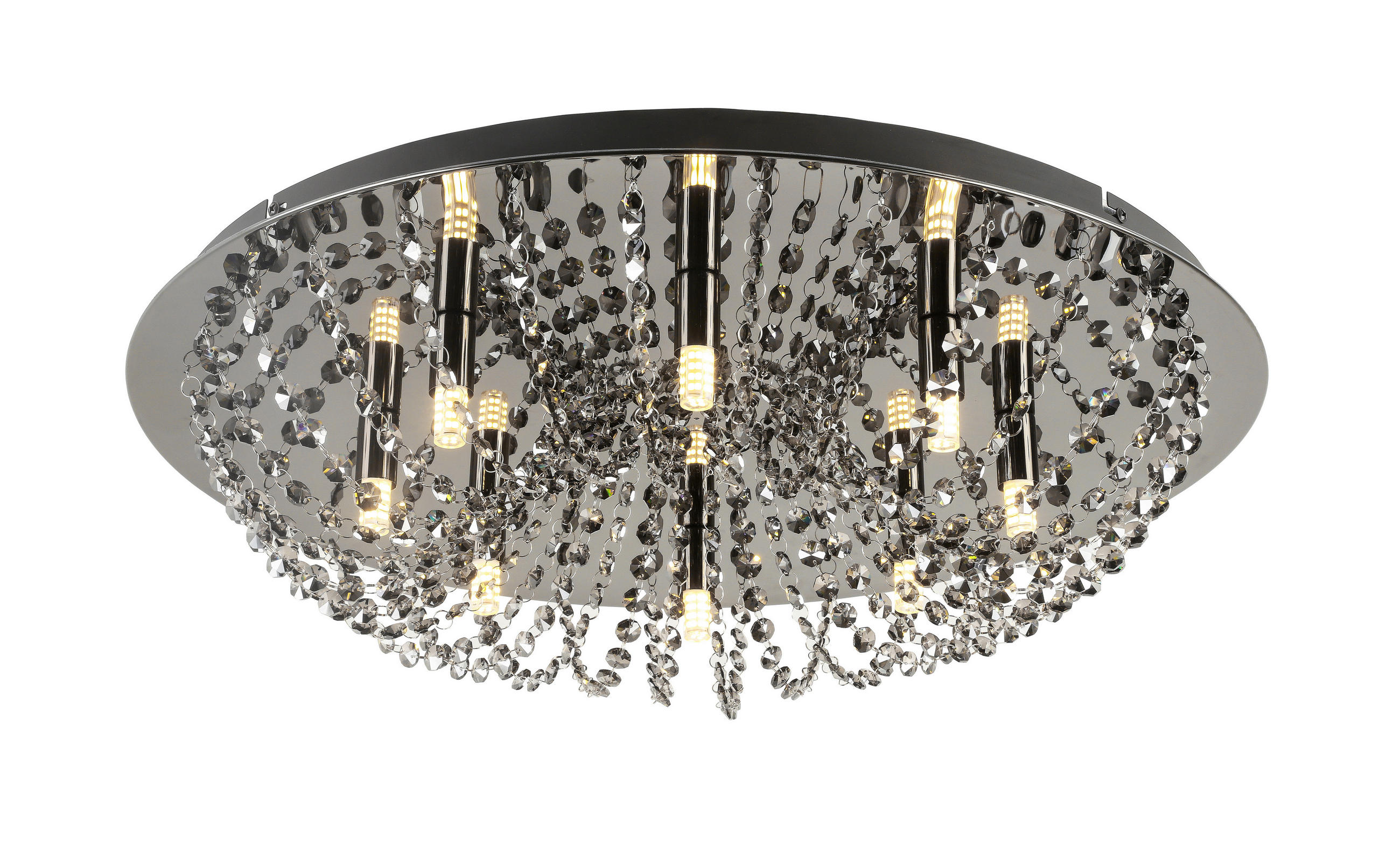 PLAFONIERĂ - culoare crom/negru, Design, plastic/metal (60/13,5cm) - Novel