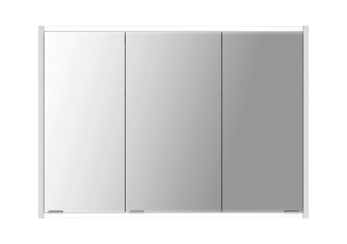 SPIEGELSCHRANK 100/71,4/15,2 cm  - Chromfarben/Weiß, KONVENTIONELL, Glas/Holz (100/71,4/15,2cm) - Xora