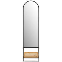 STANDSPIEGEL 46/172/42 cm  - Schwarz/Naturfarben, Design, Glas/Holz (46/172/42cm) - Landscape