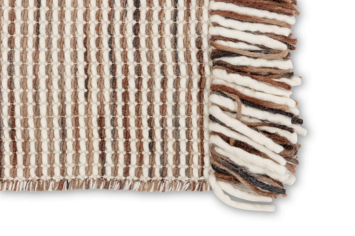 HANDWEBTEPPICH  Wohnzimmer 140/200 cm Arina Braun rechteckig  - Braun, Basics, Textil (140/200cm) - Schöner Wohnen