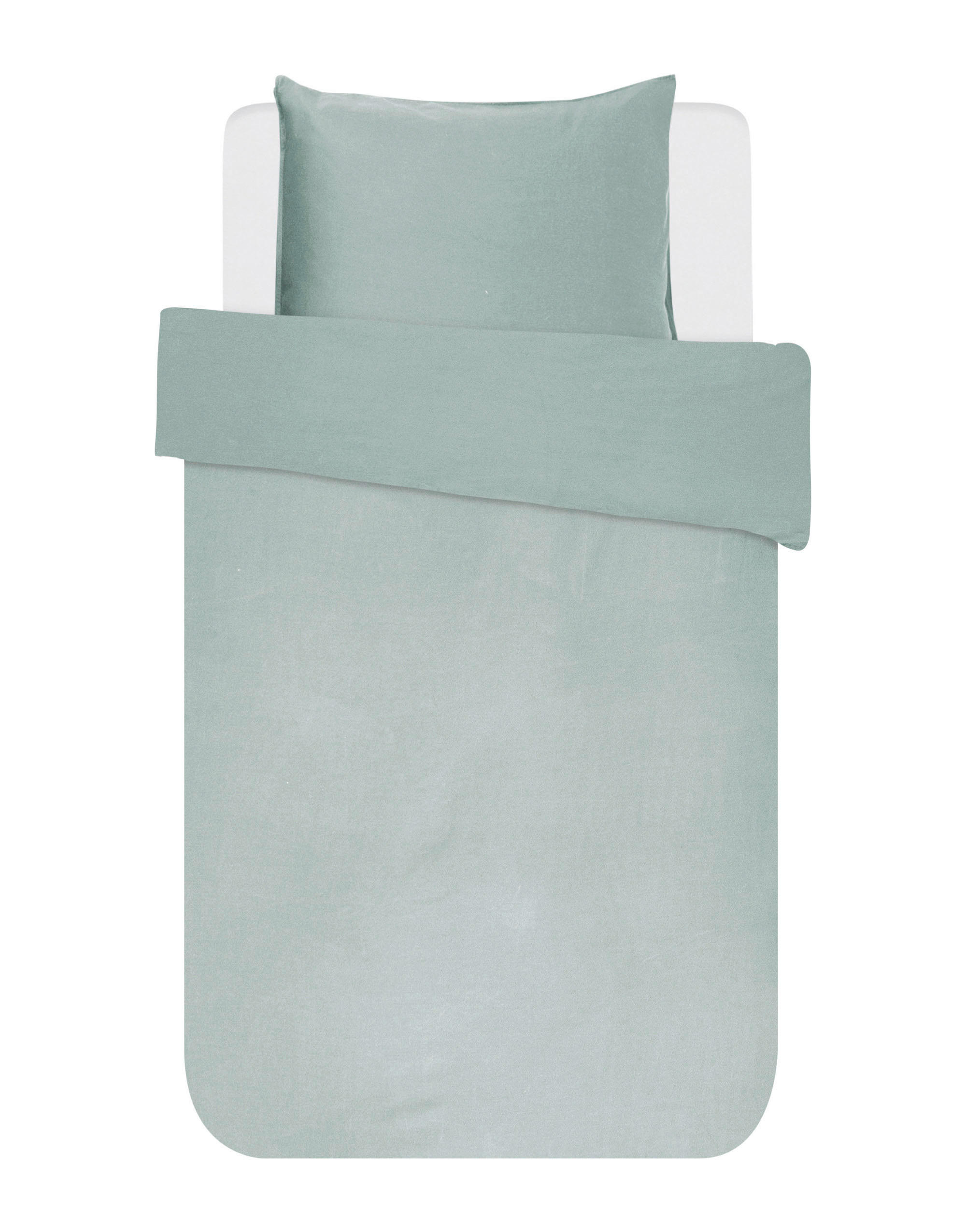 BETTWÄSCHE MINTE Satin  - Grün, Basics, Textil (135/200cm) - Essenza