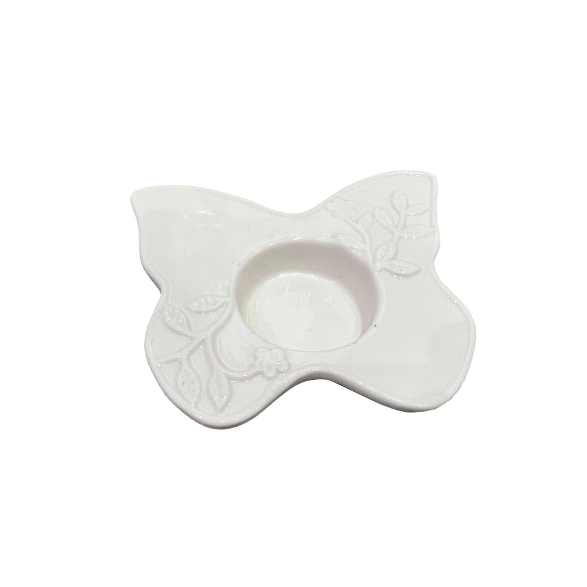 SVEČNIK - krem barve, Konvencionalno, keramika (11,5/3,5cm) - Ambia Home