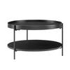 COUCHTISCH 69/69/39 cm rund Schwarz  - Schwarz, Design, Holzwerkstoff/Metall (69/69/39cm) - Livetastic