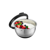 SCHÜSSEL MUOVO 16 cm 1000 ml  - Edelstahlfarben/Transparent, Design, Kunststoff/Metall (16cm) - Gefu