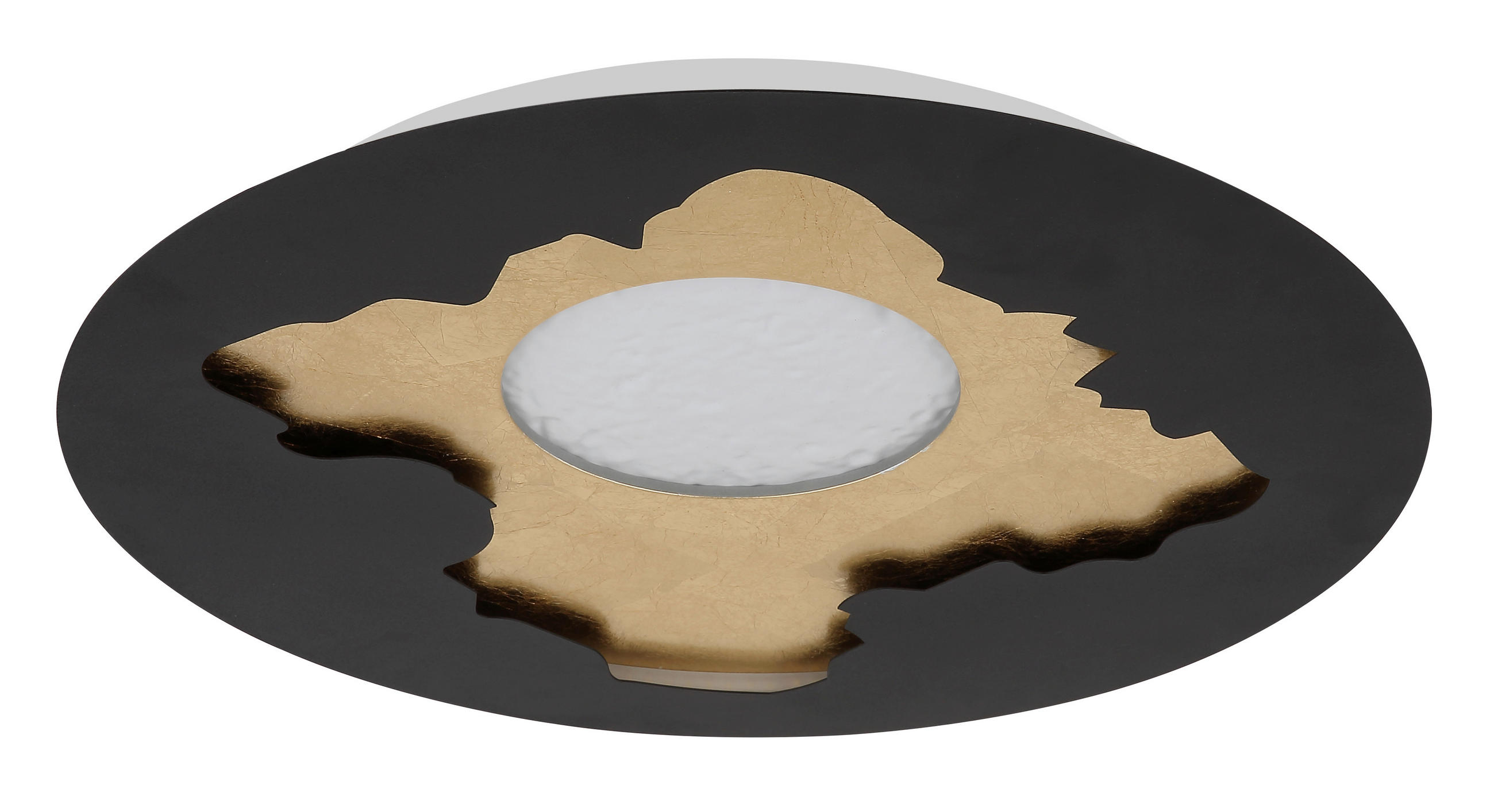 LED-DECKENLEUCHTE 45/4,9 cm   - Goldfarben/Opal, Basics, Kunststoff/Metall (45/4,9cm) - Globo