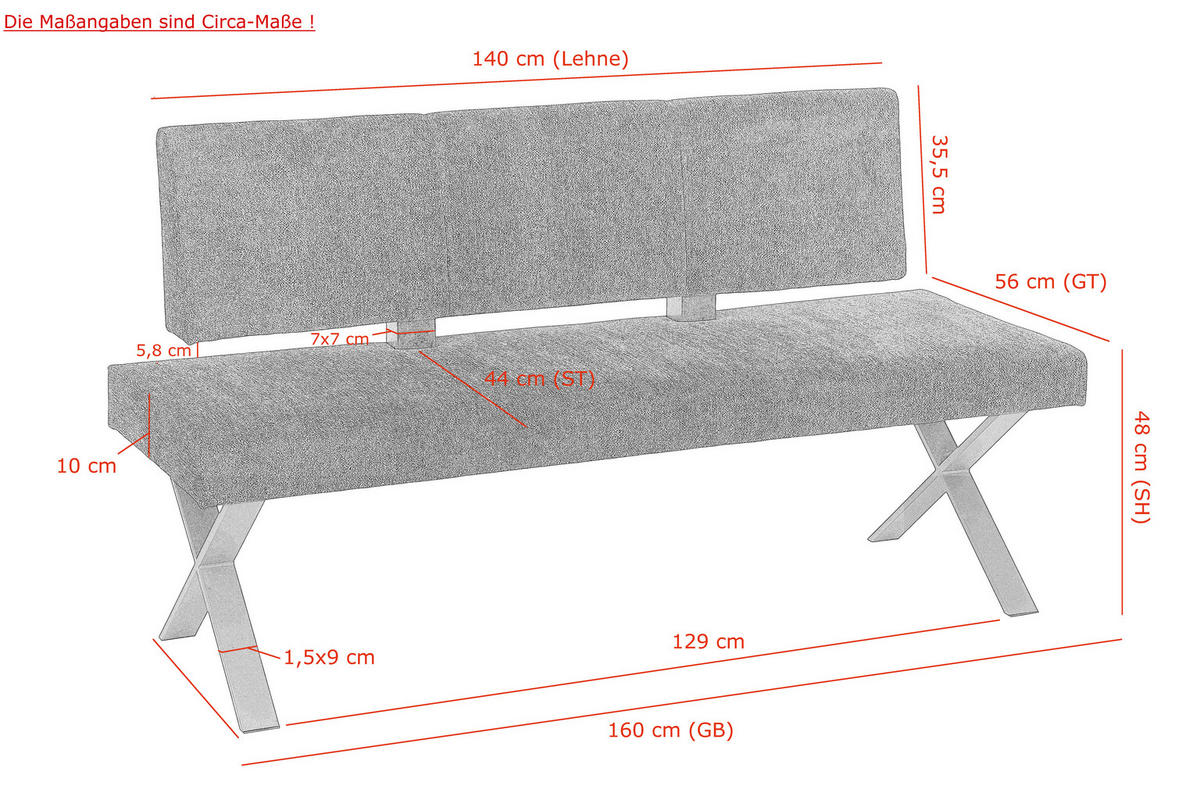 SITZBANK in  - (160/56/88cm) - MID.YOU