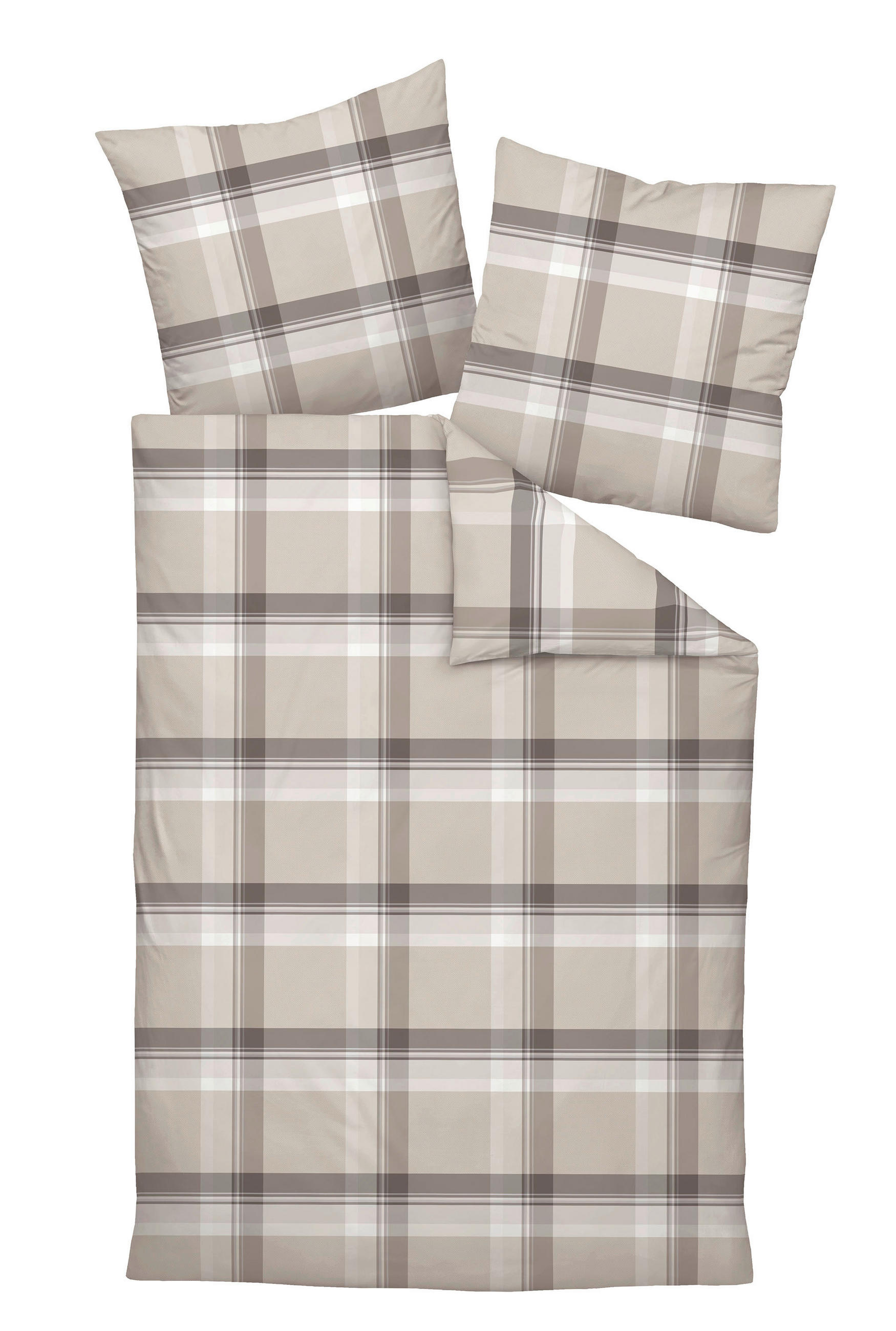 BETTWÄSCHE 135/200 cm Makosatin  - Beige/Naturfarben, Design, Textil (135/200cm) - Janine