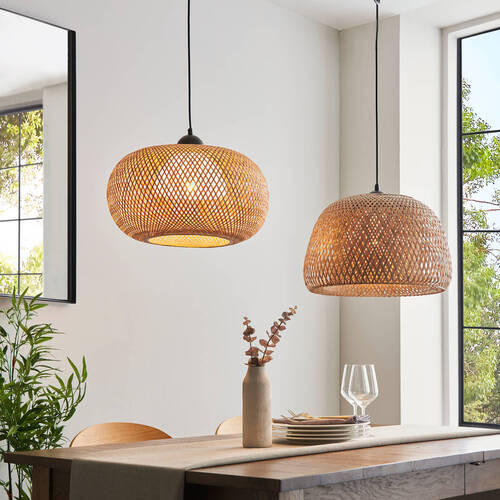 HÄNGELEUCHTE 42/154 cm  - Goldfarben/Naturfarben, Natur, Holz (42/154cm) - ENDON