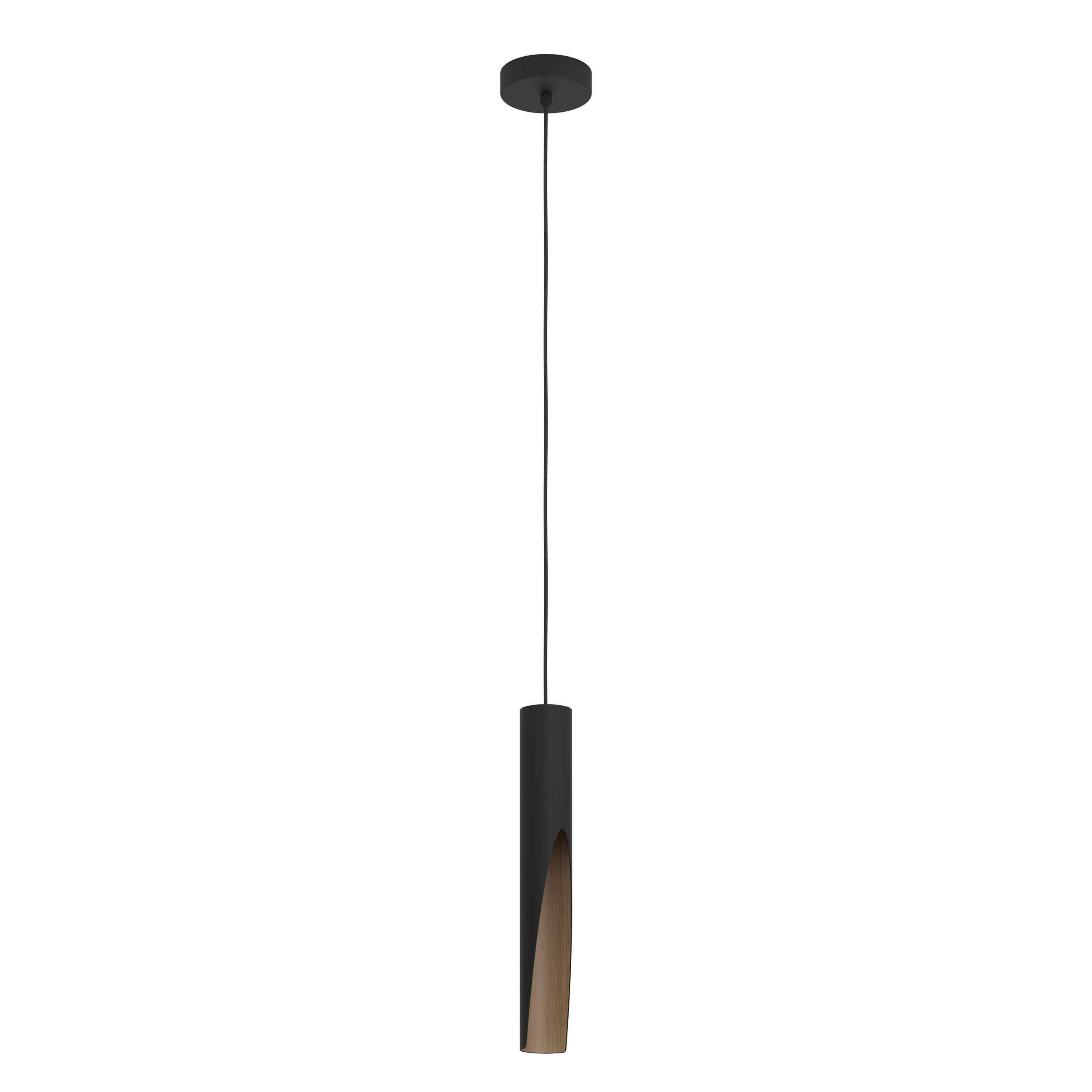 VISEČA SVETILKA  Barbotto      6/110 cm       - črna/rjava, Trend, kovina/les (6/110cm)