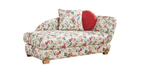 RÉCAMIERE in Flachgewebe Multicolor, Weiß  - Eichefarben/Multicolor, LIFESTYLE, Textil (176/85/88cm) - Xora