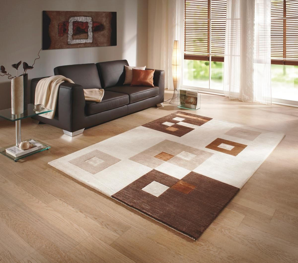 ORIENTALISK MATTA 120/180 cm Alkatif Modern  - brun/naturfärgad, Klassisk, textil (120/180cm) - Cazaris