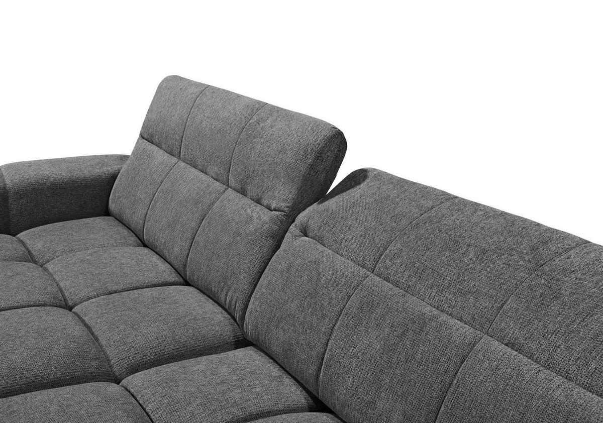 ECKSOFA HUNTER Anthrazit Mikrofaser  - Anthrazit/Schwarz, Basics, Kunststoff/Textil (170/297cm) - Livetastic
