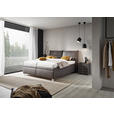 POLSTERBETT Matratze, Lattenrost, Bettkasten 180/200 cm  in Grau  - Chromfarben/Birkefarben, KONVENTIONELL, Holz/Textil (180/200cm) - Dieter Knoll