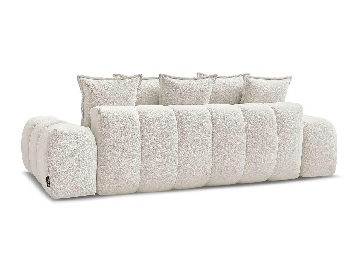 3-SITZER-SOFA EVEREST Flachgewebe Weiß  - Schwarz/Weiß, MODERN, Kunststoff/Textil (278/90/115cm)