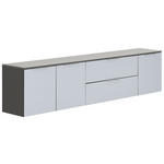 LOWBOARD 225,5/55/40 cm  - Anthrazit/Hellgrau, Design, Glas/Holzwerkstoff (225,5/55/40cm) - Voleo