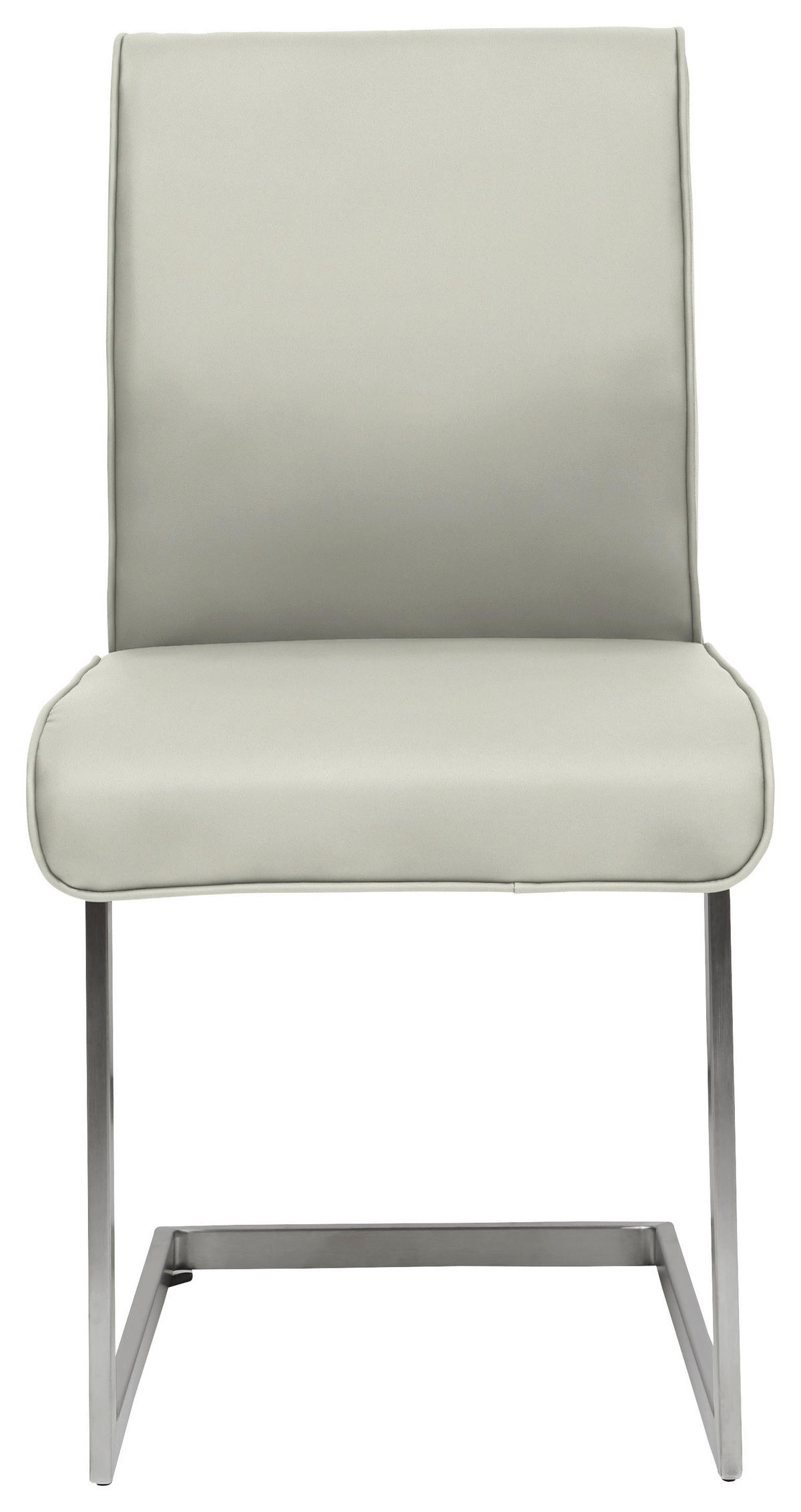 SCHWINGSTUHL  in Stahl Mikrofaser  - Edelstahlfarben/Hellgrau, Design, Holzwerkstoff/Textil (48/91/60cm) - Dieter Knoll