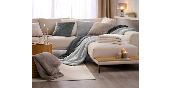 FELLDECKE YUKON 150/200 cm - Anthrazit, Design, Textil (150/200cm) - Novel