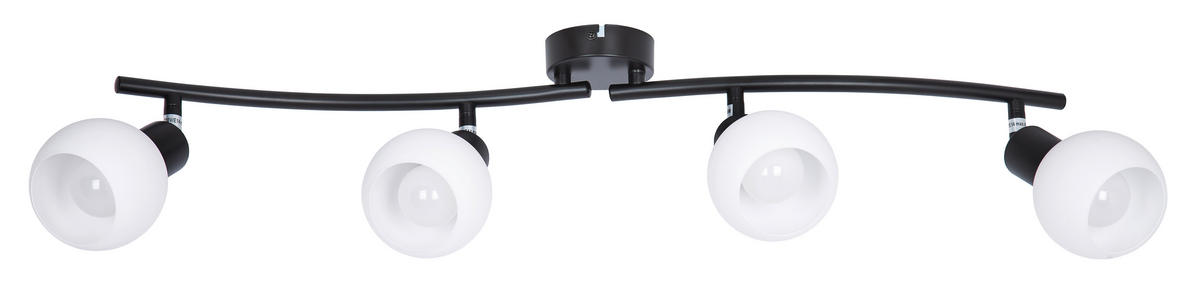 REFLEKTOR LOXY  - bijela/crna, Basics, staklo/metal (9/70/21cm)