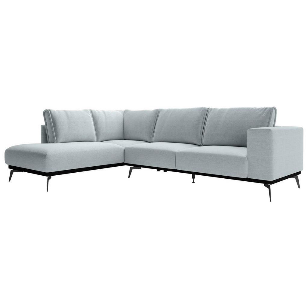 Thumbnail - Mid.you Ecksofa, Hellgrau, Holz, Textil, 6-Sitzer, Füllung: Polyurethan (Pur), Silikon, Ottomane links, L-Form, 293x200 ...