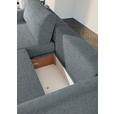 2,5-SITZER  in Flachgewebe Dunkelgrau  - Dunkelgrau/Schwarz, Design, Kunststoff/Textil (240/70/125cm) - Xora