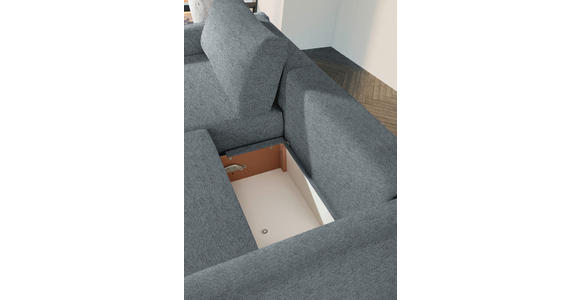 2,5-SITZER  in Flachgewebe Dunkelgrau  - Dunkelgrau/Schwarz, Design, Kunststoff/Textil (240/70/125cm) - Xora