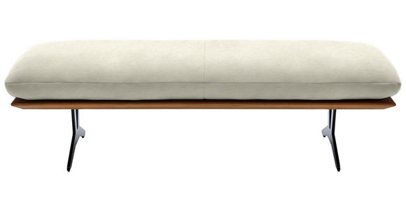 HOCKERBANK in Holz, Textil Creme  - Creme/Schwarz, Design, Holz/Textil (150/43/60cm) - Dieter Knoll