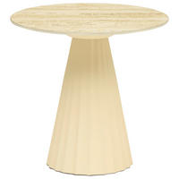 SIDOBORD i trä, metall, keramik 46/46/45 cm  - cremefärgad, Trend, metall/trä (46/46/45cm) - Ambia Home