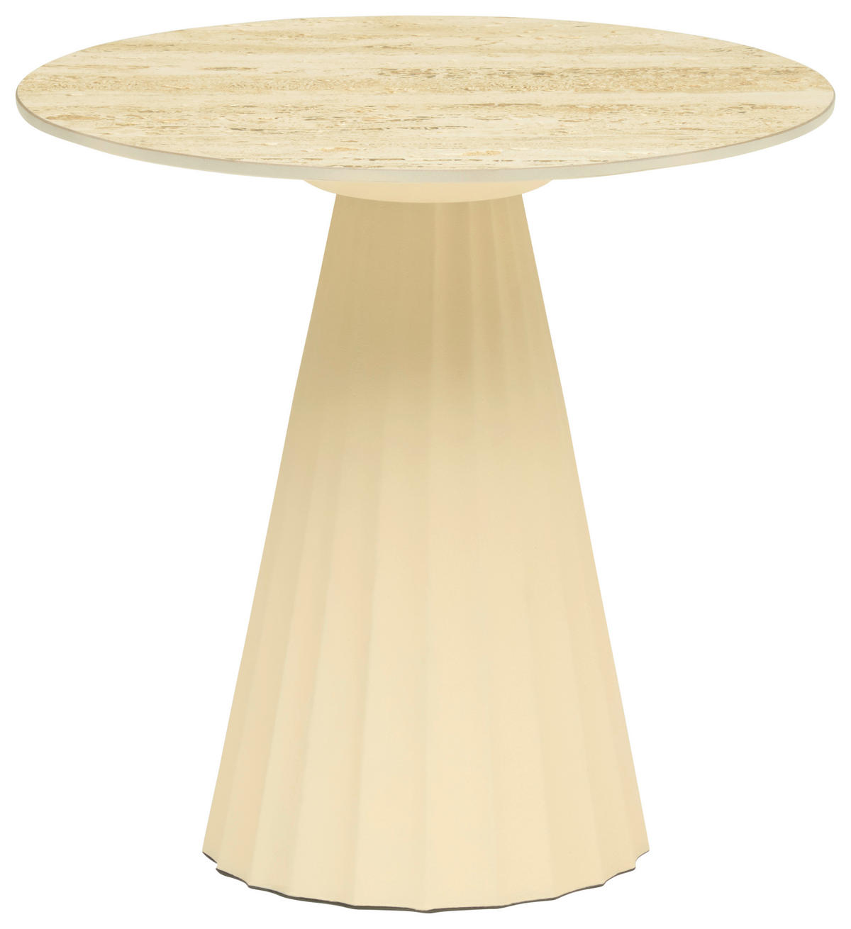 SIDOBORD i trä, metall, keramik 46/46/45 cm  - cremefärgad, Trend, metall/trä (46/46/45cm) - Ambia Home