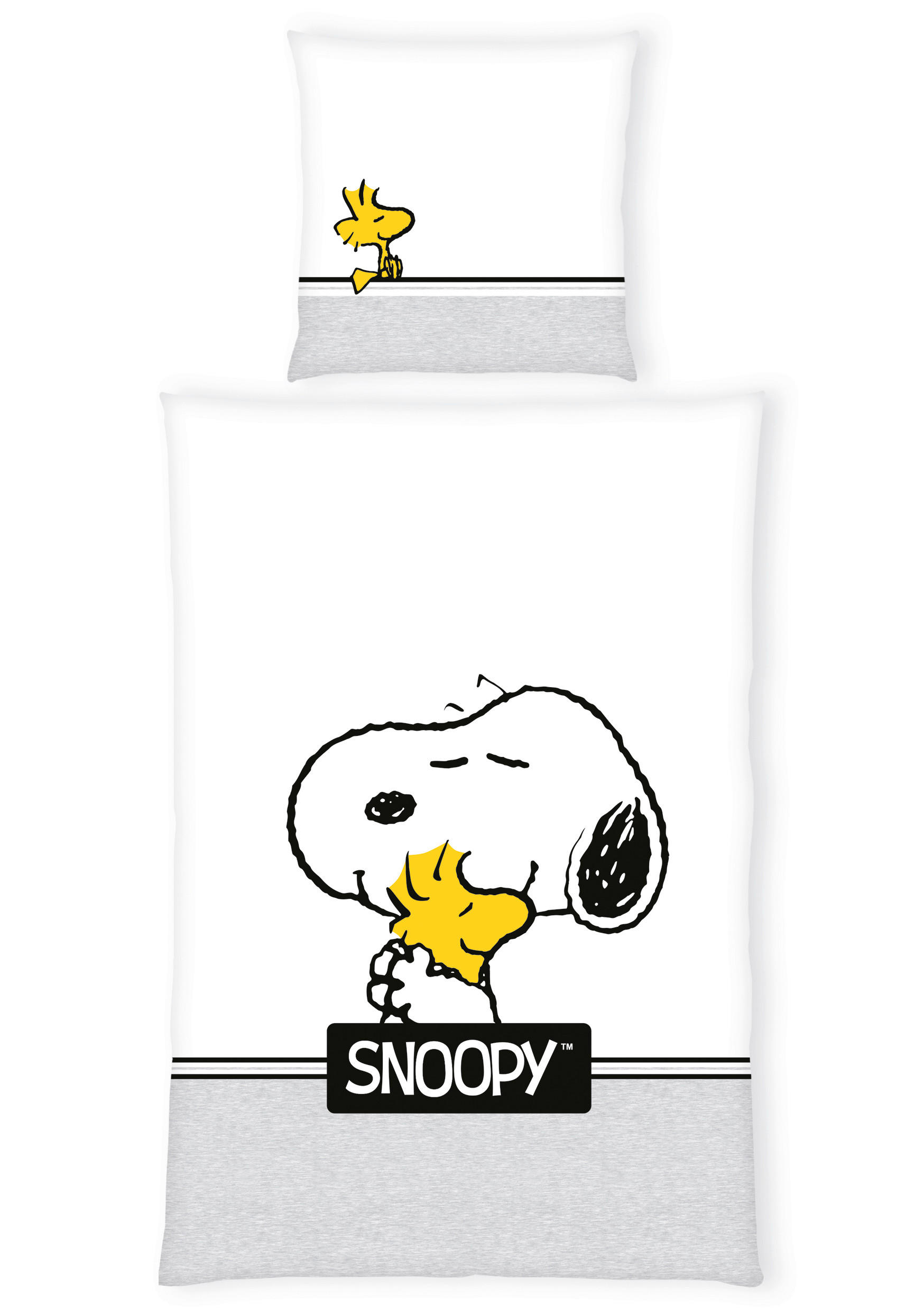 Thumbnail - Herding Jugendbettwäsche Snoopy, Weiß, Textil, 135x200 cm, Oeko-Tex® Standard 100, pflegeleicht, Schlaftextilien, Bettwä...