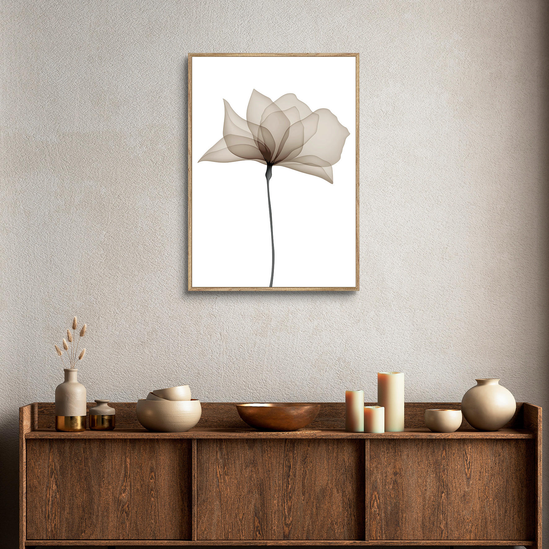 ŠTAMPA NA PLATNU - boja hrasta/višebojna, Osnovno, pločasti materijal (51,2/71,2cm) - Monee