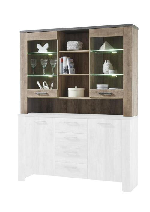 Thumbnail - Mid.you Kommodenaufsatz, Anthrazit, Eiche, Kunststoff, 148x107x38 cm, Made in EU, Wohnzimmer, Kommoden & Sideboards, Sid...