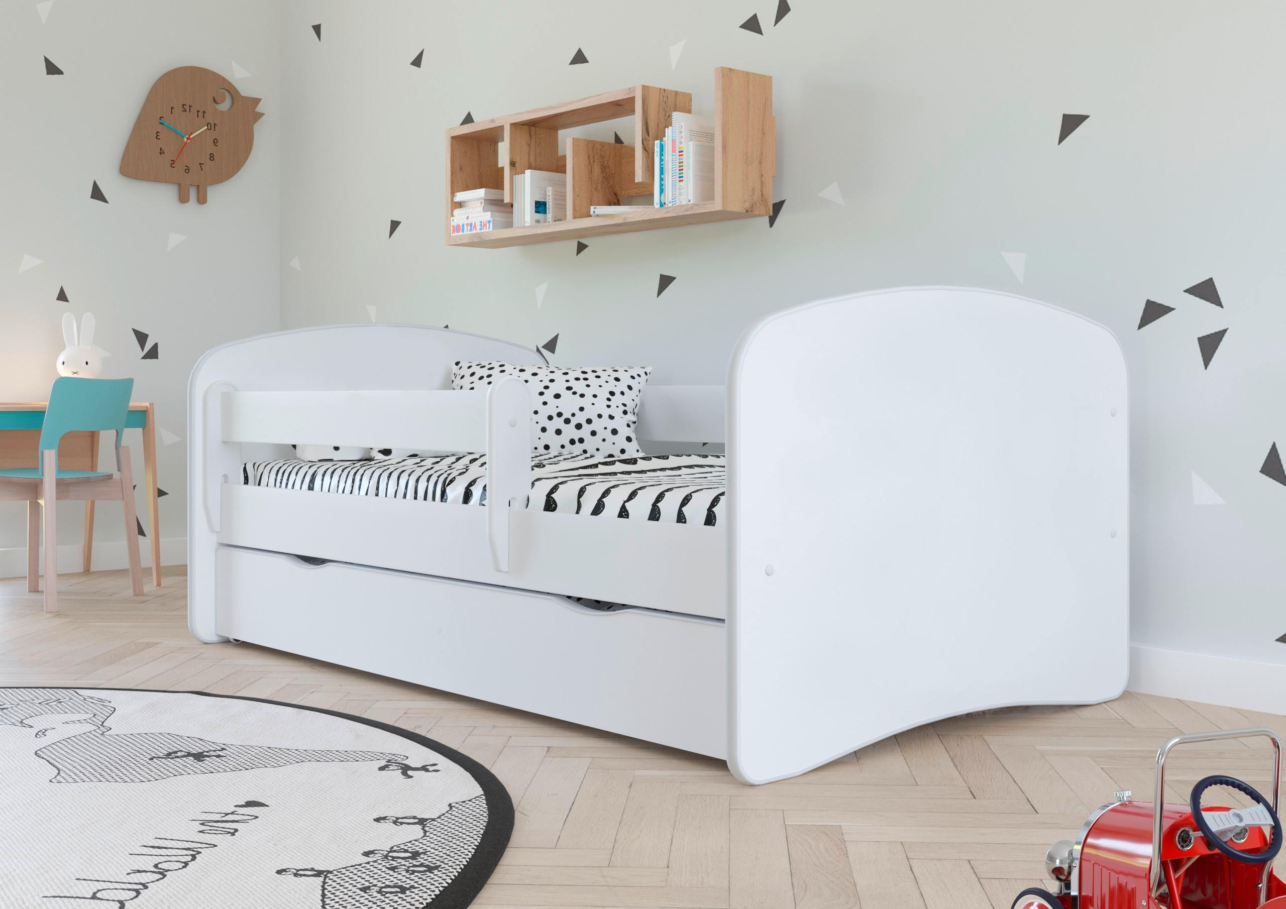 KINDER-/JUNIORBETT - Birkefarben/Weiß, MODERN, Holz/Holzwerkstoff (80/160cm) - MID.YOU