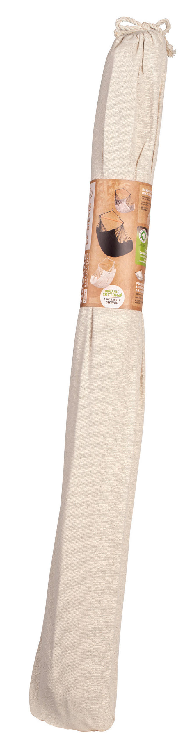 HÄNGESESSEL comfort cotton 110/160/180 cm  - Weiß, KONVENTIONELL, Holz/Textil (110/160/180cm) - La Siesta