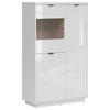VITRINE in Weiss, Weiss Hochglanz  - Weiss Hochglanz/Weiss, Design, Glas/Holzwerkstoff (94/157/42,5cm)