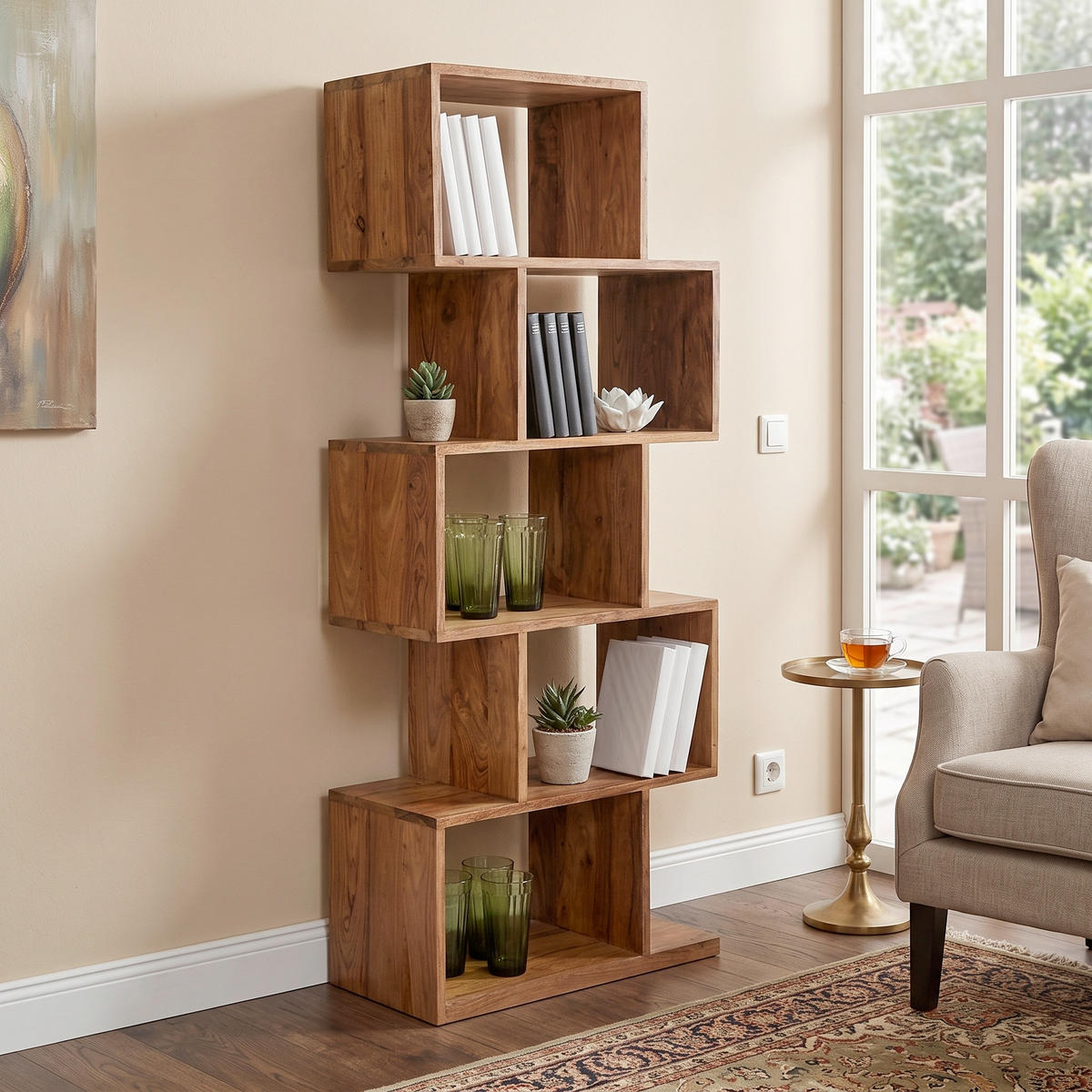 REGAL  60/150/30 cm Sheeshamfarben  - Sheeshamfarben, Design, Holz (60/150/30cm) - Kare-Design