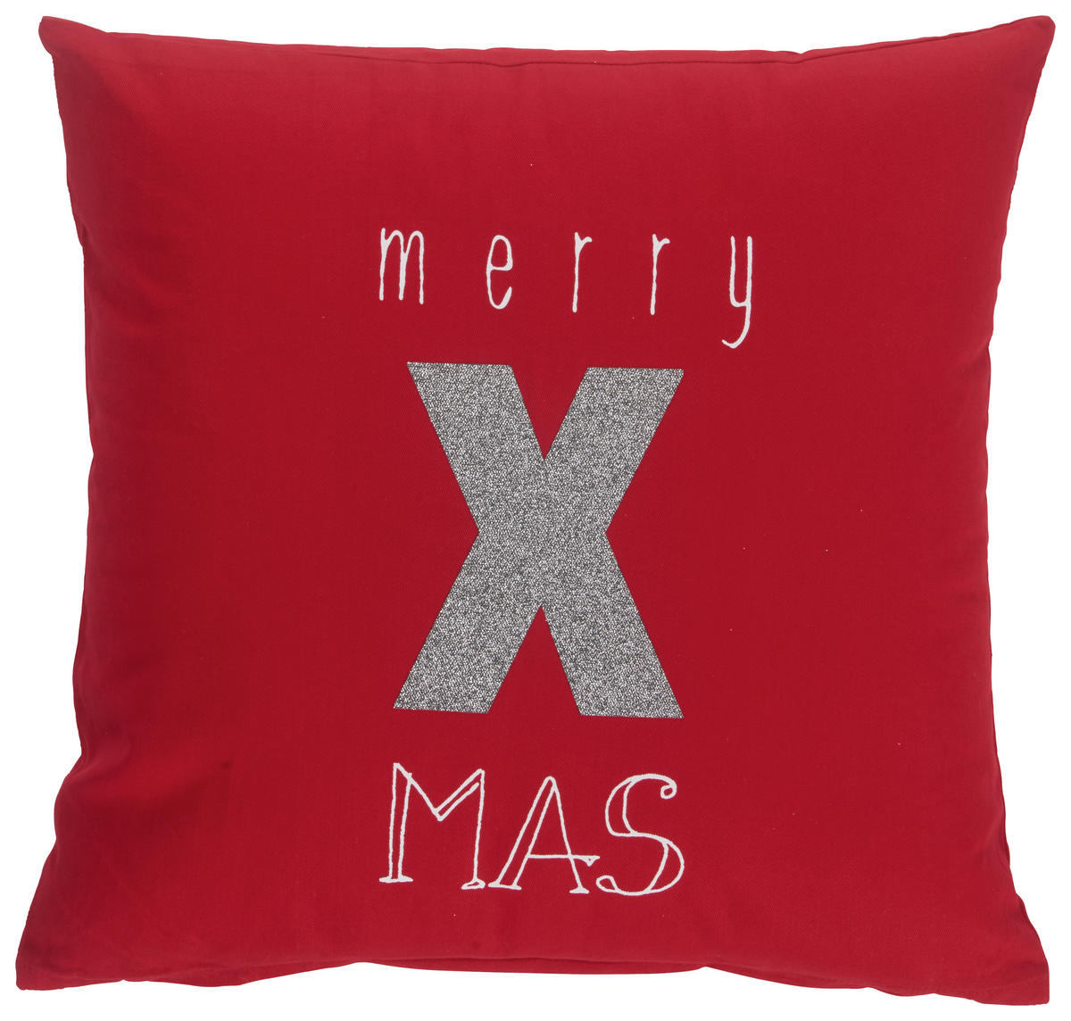 ZIERKISSEN  45/45 cm   - Rot, Trend, Textil (45/45cm) - X-Mas